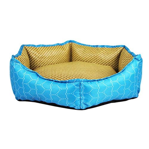 Hexiaoyi Nido Perrera Desmontable y Lavable Oso de Peluche for Mascotas Golden Retriever camada Grande Cama del Gato del Perro Suministros for Perros (Color : Blue)