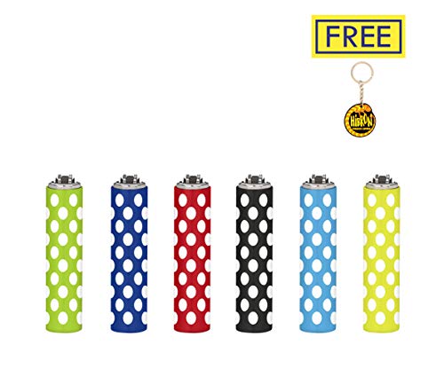 HIBRON Clipper Micro Fundas METÁLICAS CP22RH, Dots 3, Contiene 6 MECHEROS