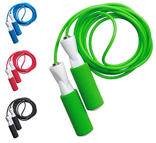 JUMP ROPE Cuerda de Saltar Profesional con rodamiento de Bolas de Calidad, Longitud Ajustable, con Bolsa