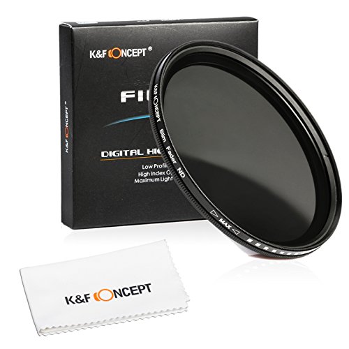 K&F Concept Filtro Variable ND2-ND400 para Objetivo 46mm con Funda (9 Pasos)