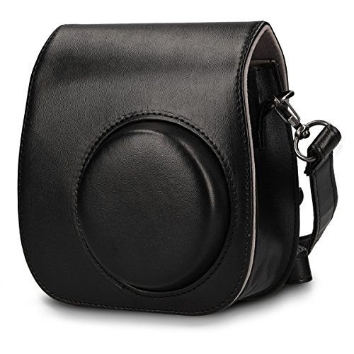 kwmobile Bolso Compatible con FujiFilm cámara instantánea Instax Mini 8 / Mini 9 Funda de cámara - Bolso con Correa de Hombro en Negro