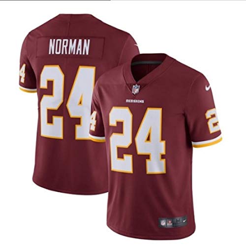 LAVATA Camiseta De Manga Corta para Hombre Uniforme De Fútbol Jersey Washington Redskins 24# Josh Norman Camisetas Jerseys Uniformes De Rugby