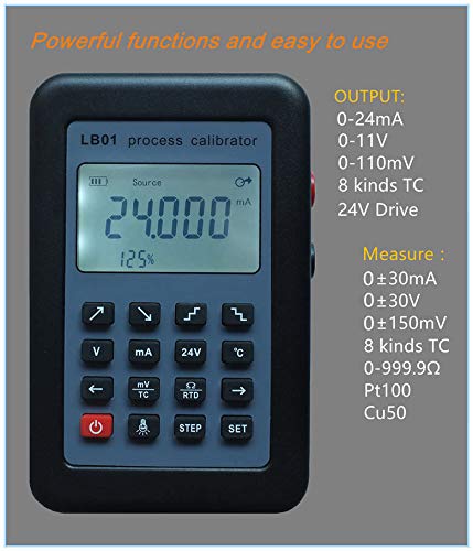 LB01 voltímetro de resistencia para generador de señales de corriente y calibradores de fuentes de proceso, calibrador de 4-20 mA/0-10 V/mV.