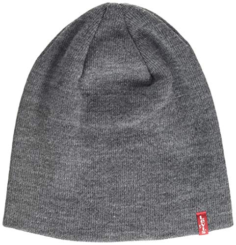 Levi's Otis Beanie Gorro de Punto, Gris (R Grey 55), X-Large (Talla del Fabricante: S/M) para Hombre