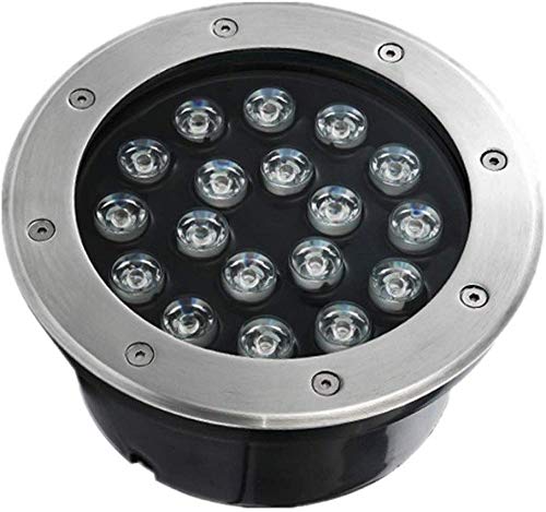 Luz de suelo al aire libre 24W LED Luces de vía horizontal IP68 Impermeable Caja fuerte AC 12V Empotrable Submarino sumergible para jardín entrada oscura vía patio piscina patio césped (blanco cálido)