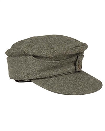 Mil-Tec Gorra de Campo Original de la Wehrmacht Alemana, Modelo 1944 (Feldgrau/59)