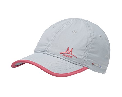 Mission Performance Hat Gorra, Hombre, Grey/Pink, OSFM