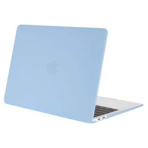 MOSISO Funda Dura Compatible con 2020 2019 2018 MacBook Air 13 Pulgadas A2179 A1932 con Pantalla Retina & Touch ID, Ultra Delgado Carcasa Rígida Protector de Plástico Cubierta, Azul Aireado