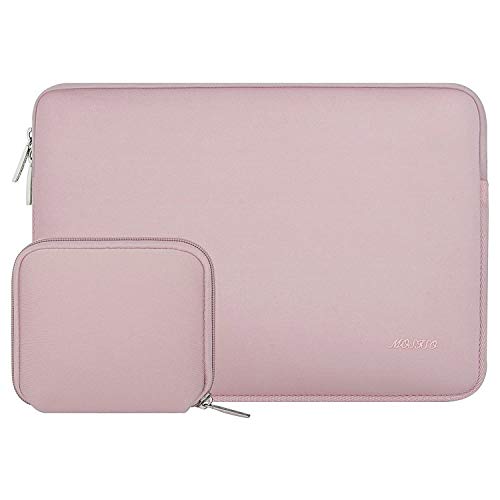 MOSISO Funda Protectora Compatible con 13-13.3 Pulgadas MacBook Air/MacBook Pro/Ordenador Portátil, Bolsa Blanda de Neopreno Agua Repelente con Pequeño Caso, Bebé Rosa