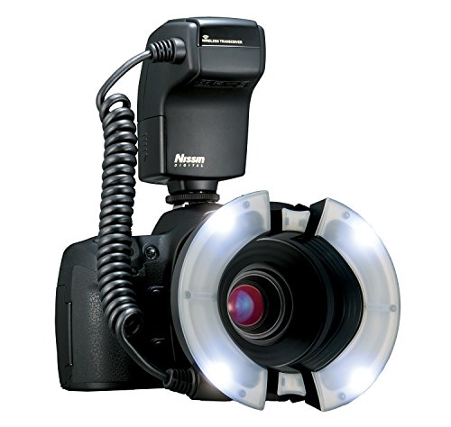 Nissin MF18 Canon - Macro Flash para Canon E-TTL (Pantalla LCD, USB), Negro