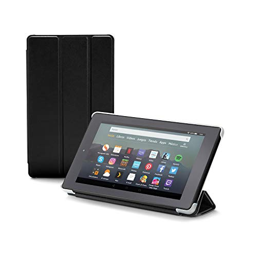 NuPro Funda con soporte y tres posiciones de pliegue para el tablet Fire 7, color negro