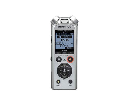 Olympus LS-P1 - Grabadora de Audio Digital de Alta Resolución con Micrófonos Estéreo Direccionales, Ligación USB, Cancelación de Ruido, Micrófono con Zoom, Modo Automático Inteligente y Memoria 4 GB
