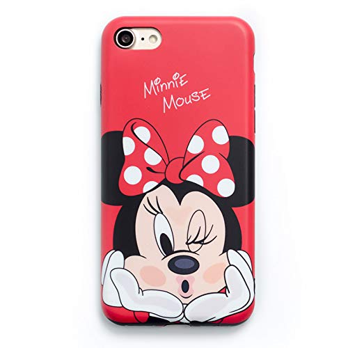 Onix Store Disney Minnie and Mickey Case for iPhone 7Plus/8 Plus, TPU Silicona (Minnie)