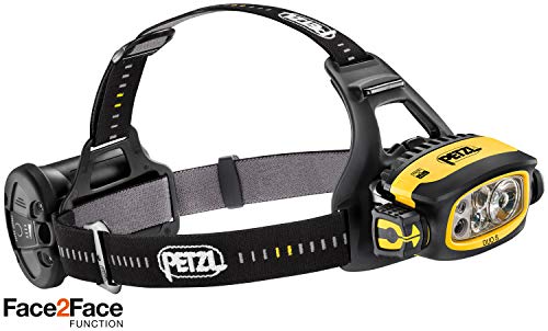 Petzl LED Stirnlampe Duo S Schwarz Gelb (Linterna con Cinta para Cabeza), Marron y verde