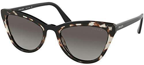 Prada 0PR 01VS Gafas de sol, Opal Spotted Brown/Black, 56 para Mujer