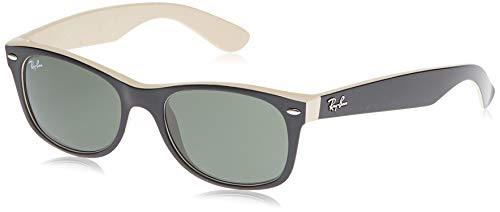 Ray-Ban New Wayfarer, Gafas de Sol Unisex  adulto, Multicolor (Black and Tan 875), 52 mm