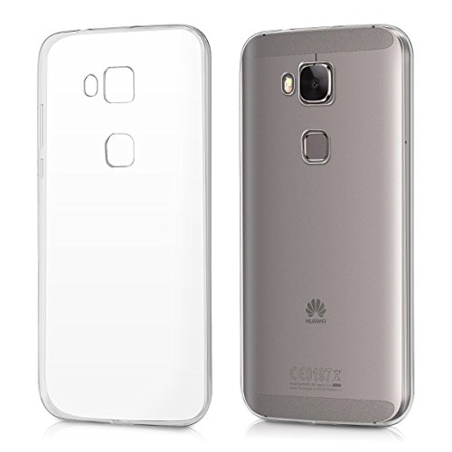 REY Funda Carcasa Gel Transparente para Huawei G8 GX8 Ultra Fina 0,33mm, Silicona TPU de Alta Resistencia y Flexibilidad