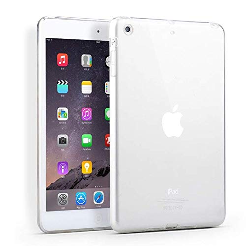 REY - Funda Carcasa Gel Transparente para iPad Mini 1, Mini 2, Mini 3, Ultra Fina 0,33mm, Silicona TPU de Alta Resistencia y Flexibilidad