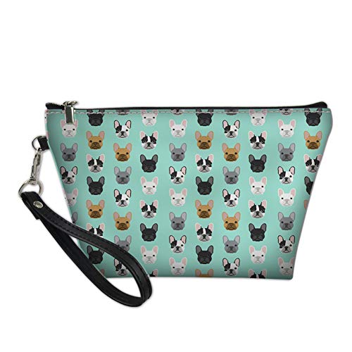 Showudesigns - Neceser de piel para cosméticos, lápices, artículos de tocador, práctico bolso para adolescentes y mujeres French Bulldog 2 talla única