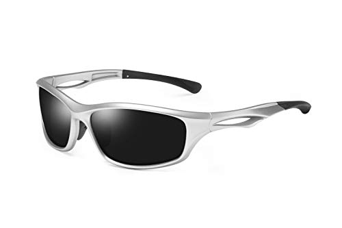 Skevic Gafas Ciclismo Hombre y Mujer - Gafas de Sol Deportivas Polarizadas TR90 ideales para Ciclismo, Running, Deporte, Bicicleta de Montaña, Pesca, Bici, Esquí, Golf, MTB etc. Protección 100% UV400