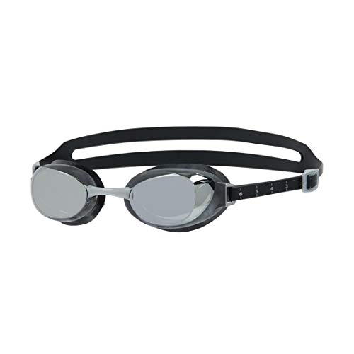 Speedo Aquapure Mirror AU Gafas de natación, Unisex, Black/Silver/Chrome, Talla única