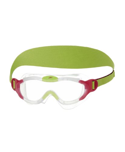 Speedo Biofuse Sea Squad Mask Infants Gafas de natación, Unisex bebé, Rosa/Verde, Talla única