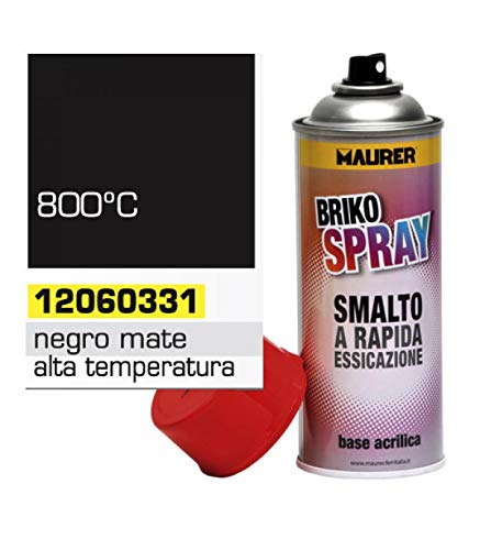 Spray Pintura Resistente Altas Temperaturas Negro Mate 400 ml.