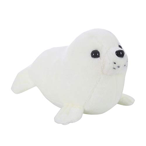 STOBOK Juguete de Peluche en Forma de Foca Peluche de Animal Juguete Adorable Regalo para Niños (Blanco)