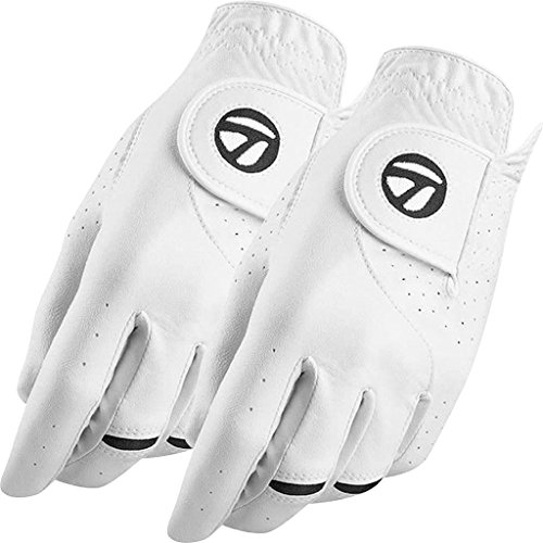 TaylorMade - Stratus Tech - Guantes de Golf, para Hombre, 2 Unidades, Stratus Tech 2 Pack, Hombre, Color Blanco, tamaño M/L