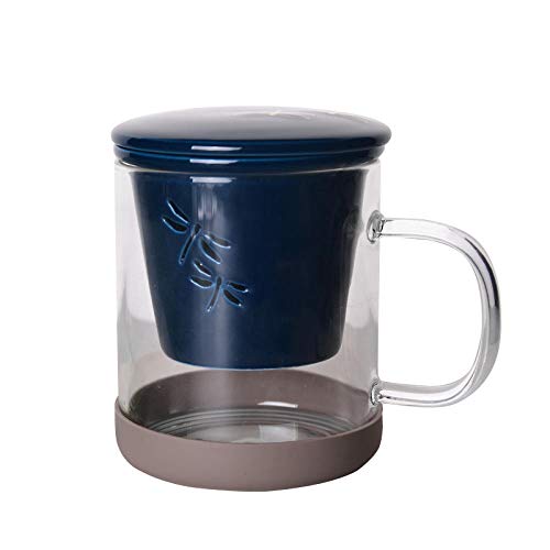 Tazasdecafétazasdedesayunotazasdecafé Taza De Cristal Transparente Espuma Tetera Filtro Resistente Al Calor Flor Taza De Té