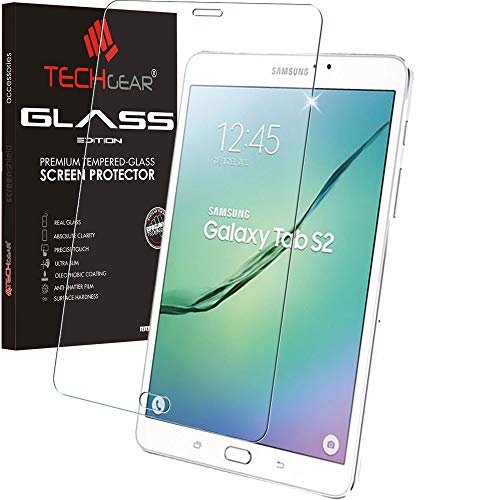 TECHGEAR Vidrio Compatible con Samsung Galaxy Tab S2 8.0 Pulgada LTE/4G (SM-T713, SM-T715) - Auténtica Protector de Pantalla Vidro Templado