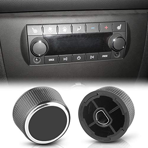 TOOGOO 2 Piezas Control Volumen De Radio Trasero Sintonizador Dial Dial para 07-13 Chevy Tahoe Chevrolet Silverado Gmc Acadia Sierra Denali Yukon Gm 22912547 Kit De Reparación De Radio