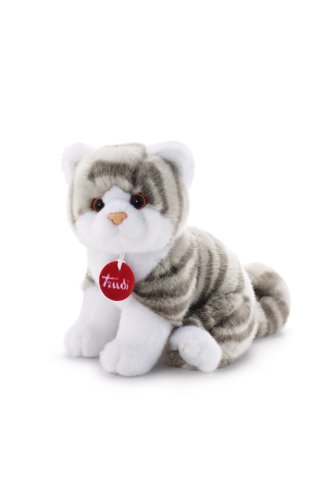 Trudi - Gatito Brad, 24 cm, Color Blanco/Gris (20851)