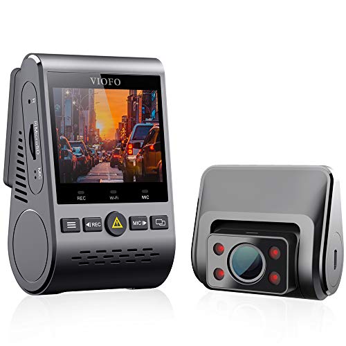 VIOFO A129 Duo IR Dash CAM Cámara Dual Infrarroja para Salpicadero Uber Lyft Taxi Full HD 1080P WiFi Frontal e Interior, Visión Nocturna por Infrarrojos, Modo de Estacionamiento Amortiguado