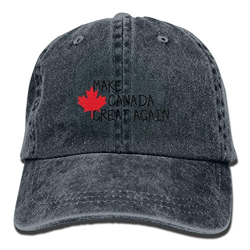 Voxpkrs Los Hombres y Las Mujeres Hacen Que Canadá vuelva a ser Grande clásico Lavado teñido de algodón de Color sólido Gorra de béisbol un tamaño DV2302