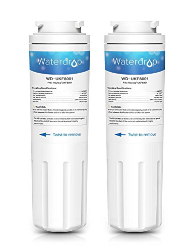 Waterdrop UKF8001 Cartucho de Filtro de Agua para Nevera/frigorífico - Maytag UKF8001, Amana, Jenn-Air Pur Puriclean II, UKF8001AXX, UKF9001; Whirlpool/KitchenAid 4396395; Viking RWFFR; SK535 (2)