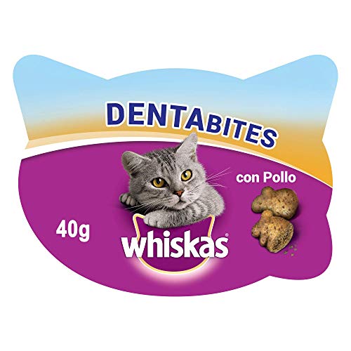 Whiskas Dentabites de 40g para higiene oral de uso diario para gatos (Pack de 8)