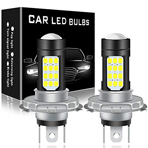 yifengshun 2x H4 Car Led Antiniebla Bombillas Fog Lights Bulb 42SMD 2835 Xenón Blanco 6500K DRL Faros antiniebla