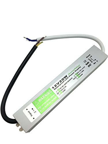 YXH® Transformador 20W LED Tira Módulo luces Conductor 12v Fuente de alimentación iluminación exterior impermeable Ac 90-265v iluminación transformador