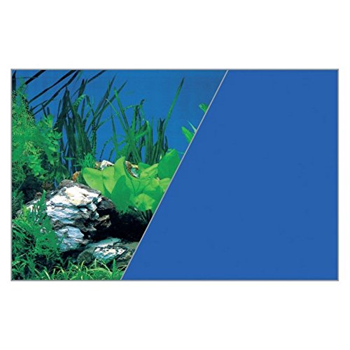 ZOLUX Póster Fondo Décor Troquel para Acuario Roca/Azul 50 x 80 cm, Azul, 60 x 120 cm