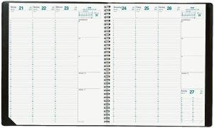 Eurequart Schreibtisch-Terminkalender Impala 2021 Schwarz: Agenda Planing mit viertelstündiger Einteilung für Termine. 12 Monate: Januar bis Dezember. Von 7.00 Uhr bis 20.45 Uhr.