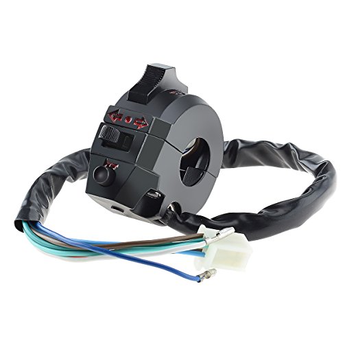 KAWELL Universal 7/8" Motocicleta Interruptor de Interruptor Manillar ATV Motocicleta Luz Controlador Multi Funcción Interruptor para Honda Yamaha Harley Suzuki