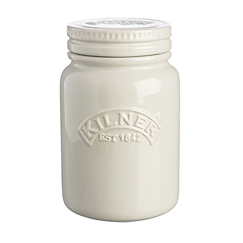 KILNER Tarros de cerámica kousaido Gris 0,6 litro – hermético tarros cerámica para el Almacenamiento de Alimentos