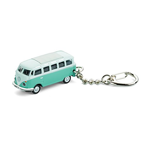 Llavero con coche en miniatura, metal, VW Bus T1 Samba Bulli türkis, 1:87