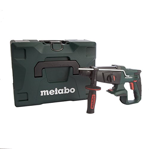Metabo 600210840 600210840-Martillo Ligero SDS-Plus a bateria 18V Ah Li-Ion KHA 18 LTX con maletin MetaLoc, 18 V, Negro, Verde, Gris