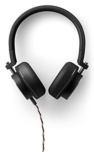 Onkyo H500MB Hi-Res - Auriculares On-Ear de Diadema con Micrófono (Controladores de 44 mm, Cable Trenzado Desmontable), Color Negro