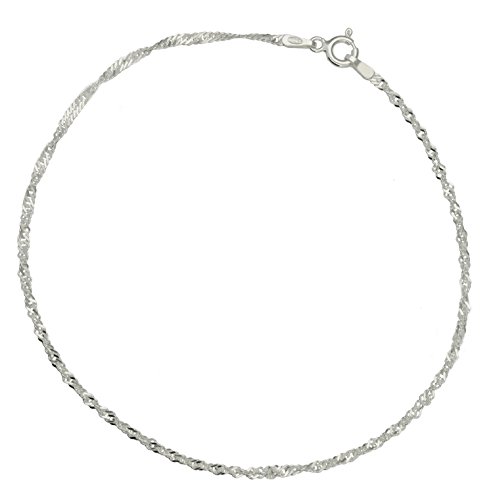 Bijoux pour tous BRS-K41092 - Tobillera de plata de ley sin gema