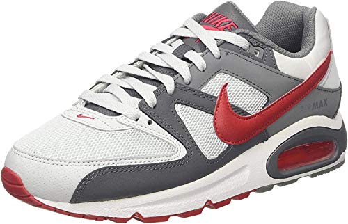 Nike Air MAX Command, Zapatillas de Running para Hombre, Gris (Pure Platinum/Gym Red/Dk Grey/Cool Grey/White 049), 42 EU