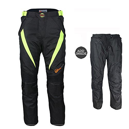 Pantalones LKN unisex con protecciones para motoristas de primavera y verano con forro extraíble impermeable.