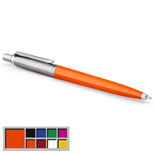 Parker Jotter Originals Colección de bolígrafos, acabado clásico naranja, punta mediana, tinta azul, una unidad